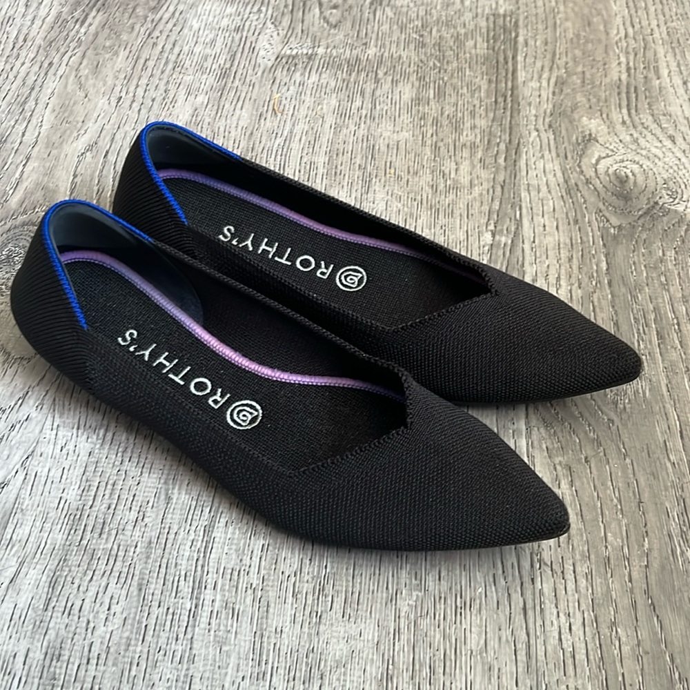 Rothy’s Pointed Toe Black Flats. - image 1